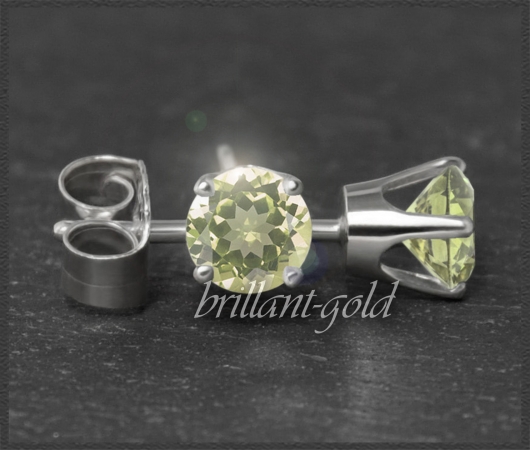 Ohrstecker 585 Gold Citrin hell gelb 4,5,6mm